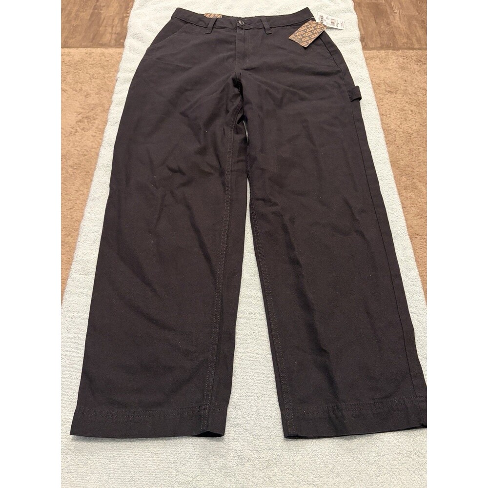 Vans Womens Ground Work Pants Black Size 26 Carpenter Utility Workwear NWT